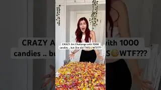 CRAZY Art Challenge with 1000 candies..but She did THIS😳WTF? |Pt1