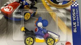 HOT WHEELS MARIO KART - BLUE YOSHI - STANDARD KART 