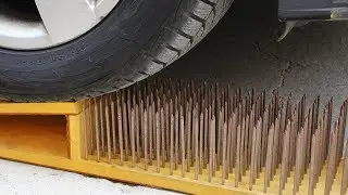 Crushing Crunchy & Soft Things by Car! EXPERIMENT CAR VS 300 NAILS