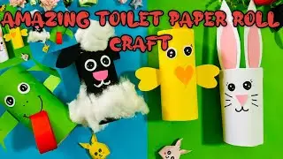Spring animals craft with toilet paper roll #craft #animalcrafts toilet paper roll craft bunny craft