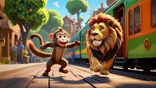Green Train to Animal Town | Animal Train Song for Kids | Fun Learning Adventure for Toddlers