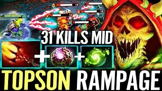 🔥 TOPSON Pugna MAX DAGON RAMPAGE MID &mdash; Octarine + Refresher 31Kills Strongest NUKER Dota 2 Pro