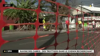 A La Ravine-des-Cabris, des trottoirs ont été créés le long du chemin Adrien Recherchant.