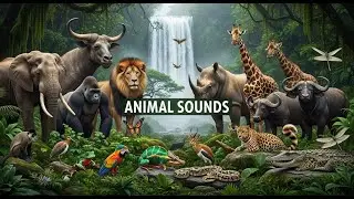 Wild African Animal Sounds | Elephant, Giraffe, Zebra, Hippo, Lion, Cheetah