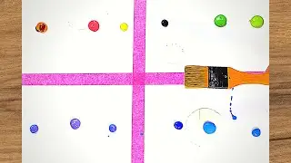 4type of Moon/ Acrylic Painting Using Masking Tape #Satisfying ASMR