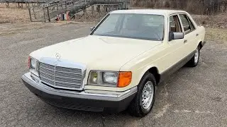 1984 Mercedes Benz 300SD Turbodiesel Walk Around, Cold Start, Drive