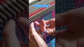 practicing intarsia on the bond sweater machine :) #knittingmachine #sweatermachine