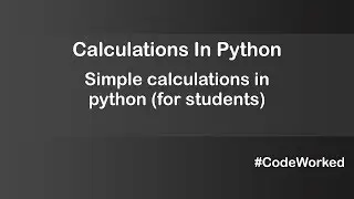 Simple Weight and Math Calculations in Python 