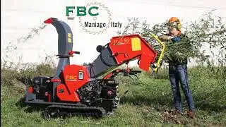 Chipper FBC model: BIO 10 14AE DU shredding Bamboo Acer Tree Pruning