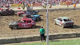 Lorain County Fair 2025 | Demolition Derby Youth Heat  #demolitionderby #demoderby #derbyevent #fair