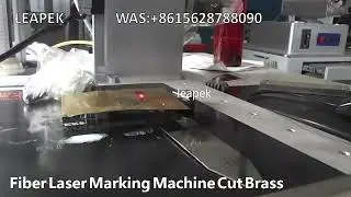 Fiber laser marking machine for cutting 0.7mm brass.