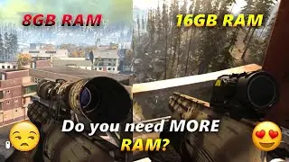 8GB RAM vs 16GB RAM - Call of Duty : Warzone