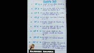 Class 8 Ch - 16 Divisibility Tests