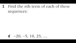 Math AA SL/HL: Arithmetic Sequences | Ex. 1b | Problem 1D