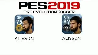 PES 2019 Mobile All gold to BLACK Ball Player Upgraded Ratings by KONAMI PES 2019 mobile
