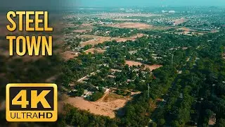 Steel Town Drone Shot 1 - Karachi Aerial View Stock Footage HD 2.7k 4k | Visual Sharks
