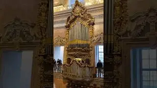 Listening to the Beautiful Pipe Organ Playing in Porto, Portugal