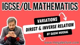 O Level / IGCSE Math | Variations | Direct & Inverse Relation | K-Method | WhatsApp +92 323 509 4443