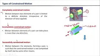 M1.10. Completely Constrained Motion | Incompletely Constrained | Successfully Constrained Motion