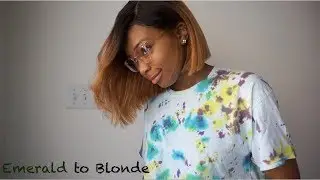 EPIC hair Transformation, Emerald to blonde Ft. Yiroo Hair Part 2 | Miniimani