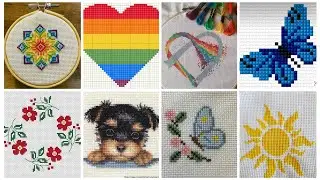 Colecci&oacute;n de 100 dise&ntilde;os de patrones de punto de cruz virales de tendencia superior para todo 