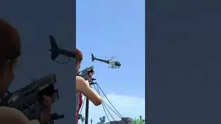 gta 5 crazy yoga girl police helicopter explosion rampage #shorts #gta #gta5 #moments #yoga