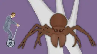 CREEPY SPIDER ATTACK! (Happy Wheels Funny Moments)