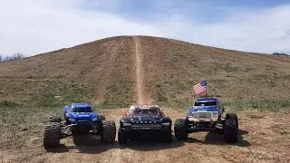RC Bash Week!  Hill Climb Challenge.  3-brand battle (Traxxas vs. DHK vs. Arrma)
