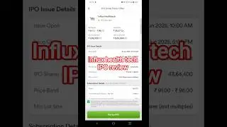 Influx healthtech IPO review #ipo #ipogmp #ipolatestgmp #1million  #1000subscriber #trading #shorts