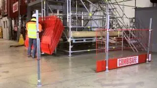 COMBISAFE Steel Mesh Barrier being installed