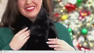 Jingle Belles by Kim Gravel Aspen Faux Fur Scarf on QVC