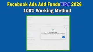 Facebook Ads - ADD FUNDS METHOD 20026 - Visa 100% Working