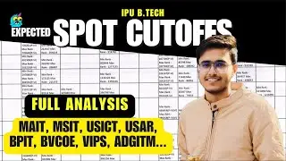 IPU B.Tech Spot Round 2025 EXPECTED Cutoffs
