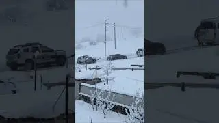 Дорога Верхний Ларс-Казбеги закрыта.  Снегопад ⛄️.