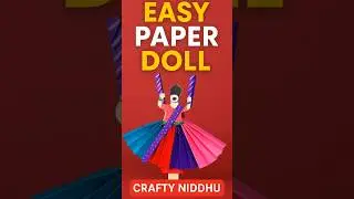 DIY Paper Dancing Doll | Easy Navratri Special Craft Shorts #shortsfeed #shorts #viral #diy#how