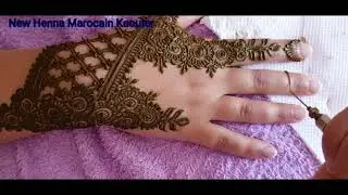 جديد النقش الهندي والمغربي رسمة جميلة وسهلة للعروس New drawing with Moroccan and Indian henna