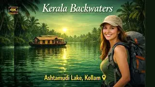Ashtamudi Lake Kerala Backwater Bliss & Houseboat travel in #4K #KeralaBackwaters #KeralaTourism