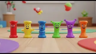 Seis Pequenos Tubos de Brinquedo Pop Stretch | Música Sensorial e de Cores para Crianças