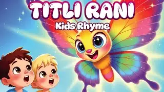 Titli Rani 🦋 | Cute Hindi Kids Rhyme | Nursery Rhyme for LKG | Fun & Cute Nursery Song for Kids