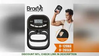 Grip Strength Tester 265Lbs/120Kg Digital Hand Dynamometer Grip Strength Meter USB LCD Screen Hand G
