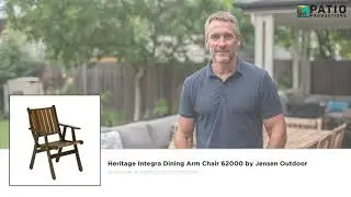 Jensen Outdoor Heritage Integra Dining Arm Chair 62000 | Elevated Dining-to-Lounge Chair