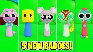 (UPDATE!) ACCURATE 3D SPRUNKI ROLEPLAY - How to get ALL 5 NEW BADGES!! NEW UPDATE! (ROBLOX)