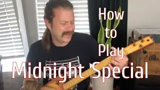 How To Play Midnight Special on 3-string Cigar Box Guitar | CBG Tutorial