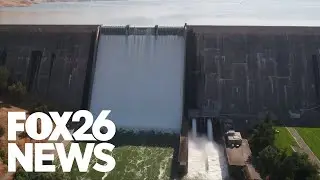 Millerton Lake's spectacular waterfall spectacle: A result of third wettest year on record