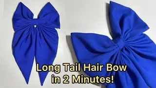 Hair bows / How to make a bow with long tail / long tail hair bows #hairbowtutorial #hairbows