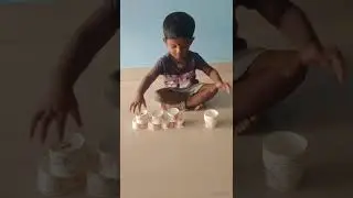 Cup Building Game for Kids | Fun Learning Activity 🥤🏗️ #harshitasathish #funny #cutebaby