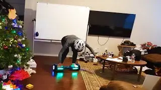 Jinny tries the hoverboard for the first time and it goes wrong
