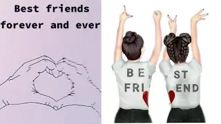 How to best friend holding hands easy Drawing | Lovely friends #Short #art
