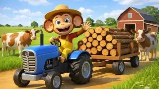 3d cartoon Monkey Kid&rsquo;s Mission Day in the Village