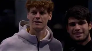 Янник Синнер и Карлос Алькарас &mdash; забавные моменты на турнире Six King Slam 🦊🇪🇸
